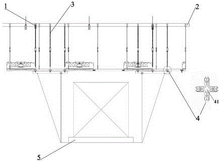 一种洁净室自动悬挂输送系统的吊挂结构的制作方法附图