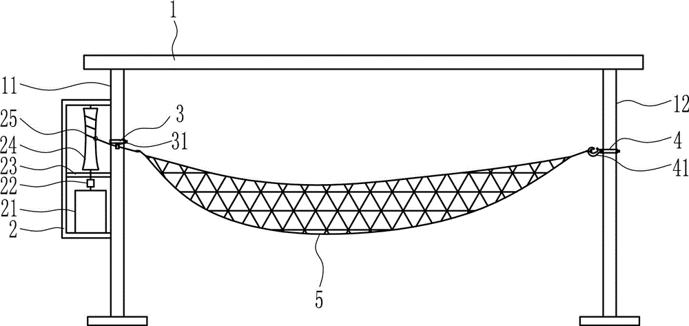 一种带有吊床的单杠运动器的制造方法附图