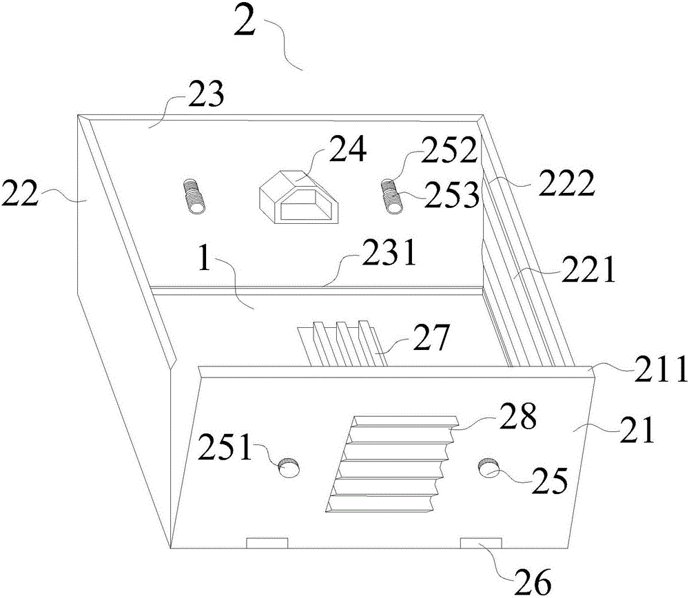 一种具有可排水散热电池仓的代步车车架结构的制作方法附图