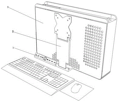 一种连接显示器支架的箱体的制作方法附图