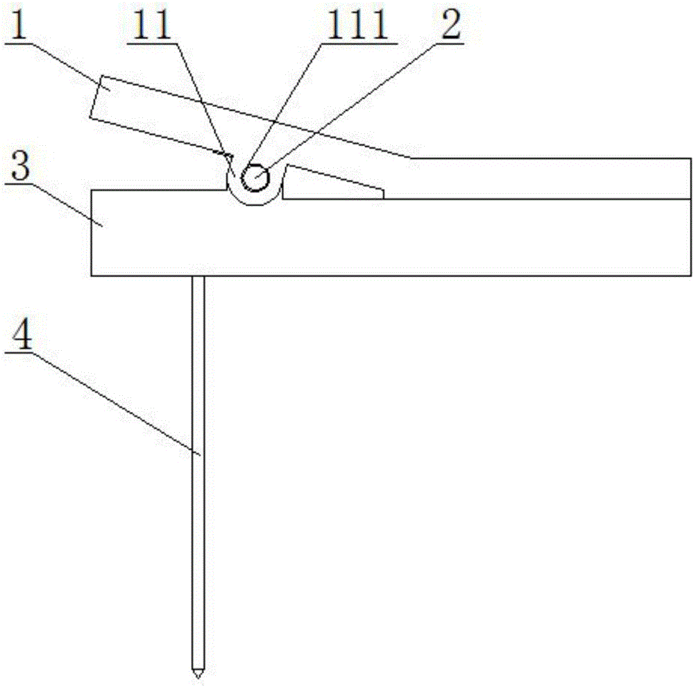 一种钉头可旋转的压夹式图钉的制作方法附图