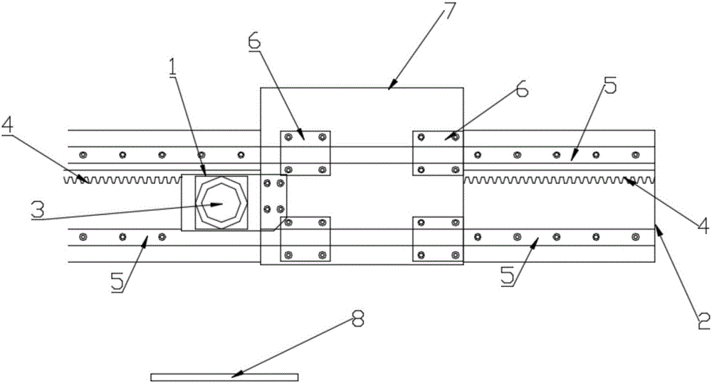 一种四边底边磨边机的移动部件的制作方法附图