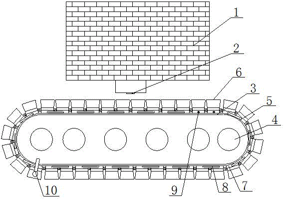 一种锆石输出打落初冷结构的制作方法附图