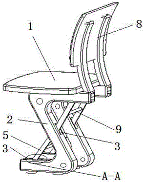 一种课桌椅子的制作方法附图