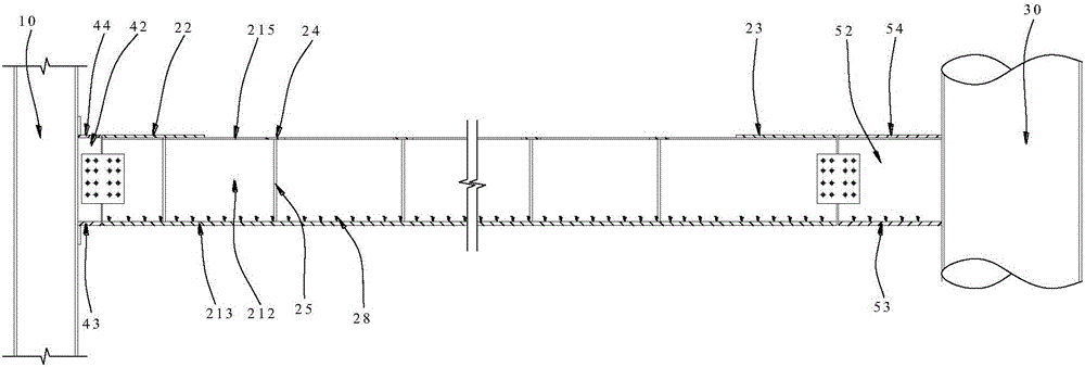 一种采用全包钢受力构件的装配式框架-核心筒结构体系的制作方法附图