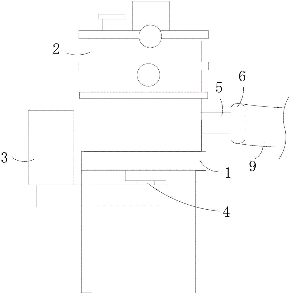 一种带升降和软管连接机构的轴传动式超重力机的制作方法附图