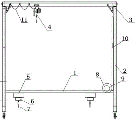 一种适用于重物的起吊架的制作方法附图