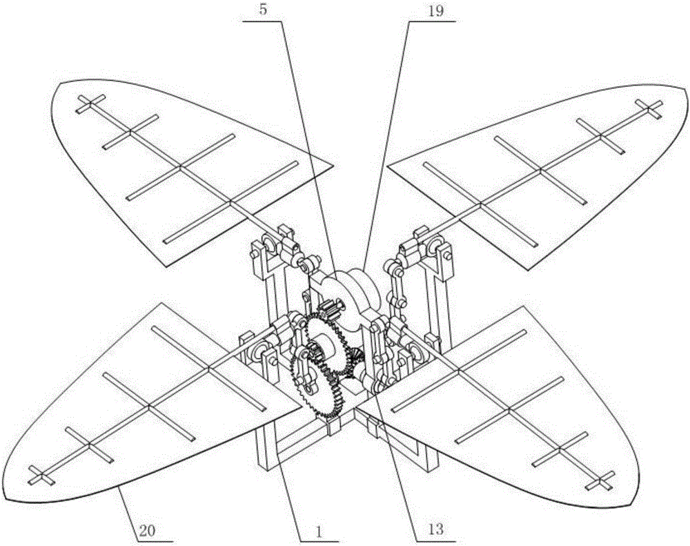 一种微型十字扑翼飞行器的制造方法附图