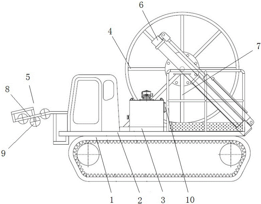 履带式铺管收管机的制作方法附图