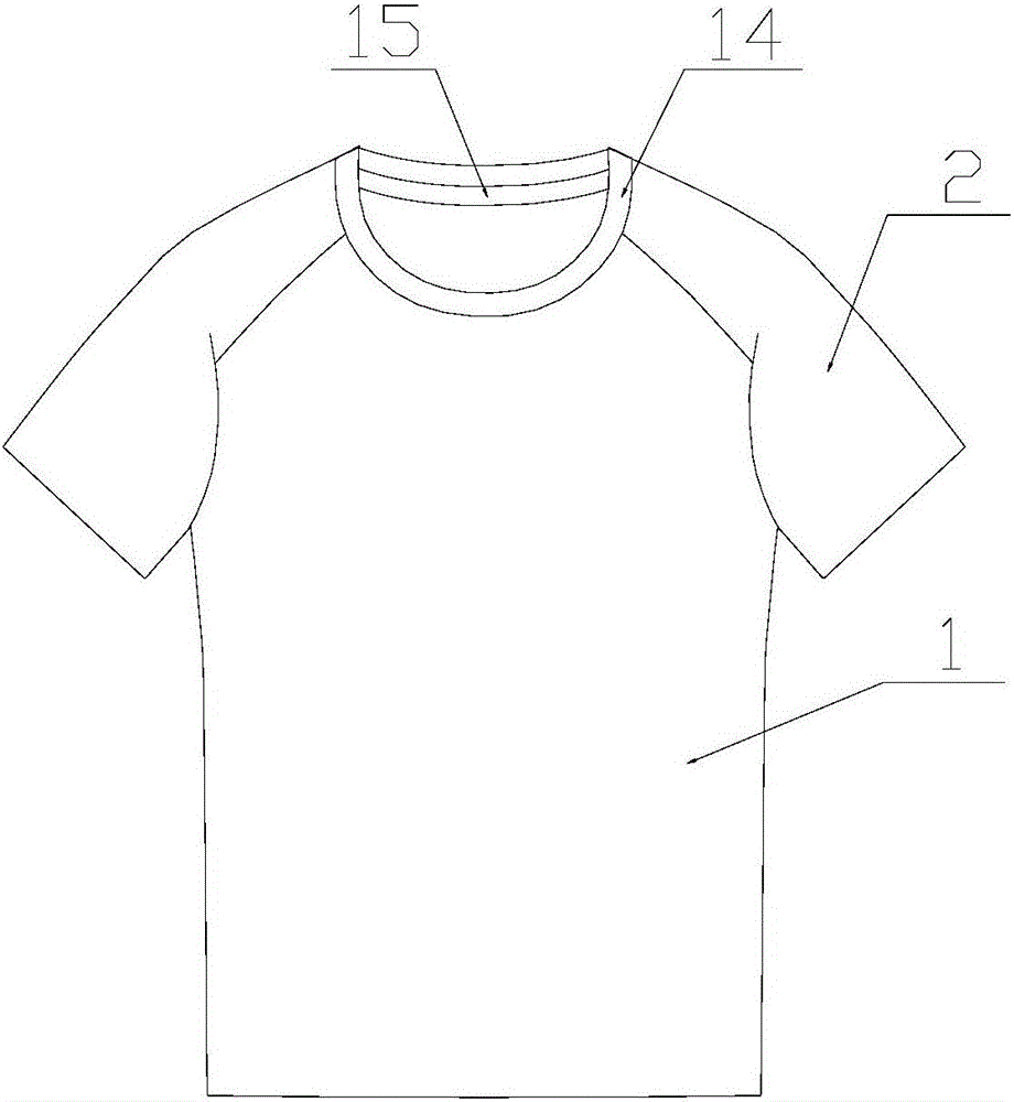 一种3d结构的短袖t恤的制作方法附图