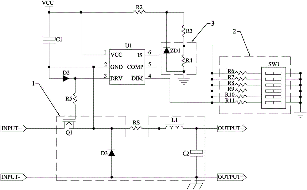 Led灯的电压变换电路的制作方法附图