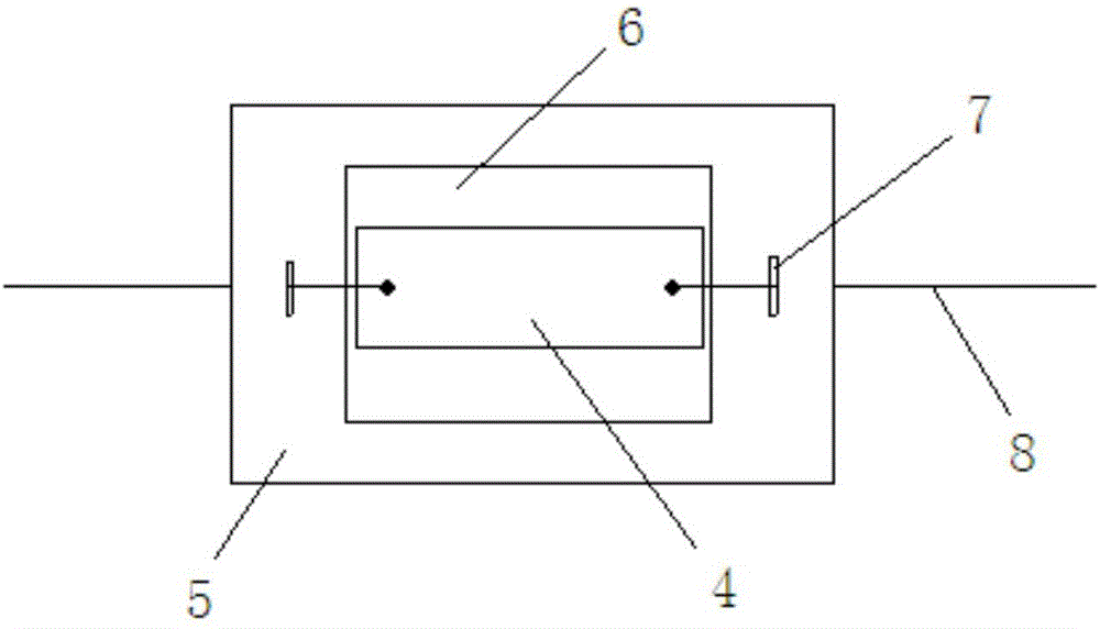 一种高压电力电容器用一体式内放电电阻的制作方法附图