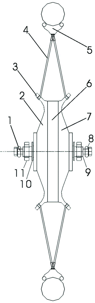 一种双出头轴定子辐条式液压马达的制作方法附图