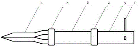 一种电站锅炉便携式风速测量组合套管的制作方法附图
