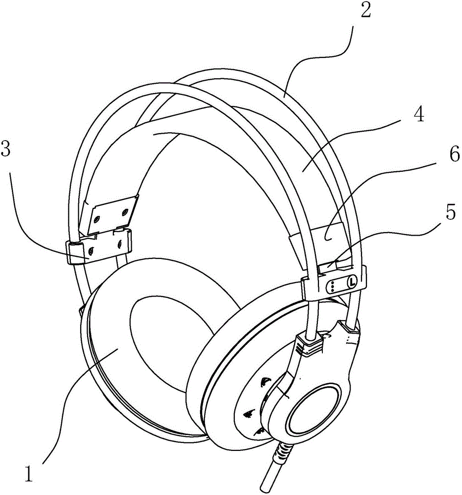 一种头弓带改良的耳机结构的制作方法附图