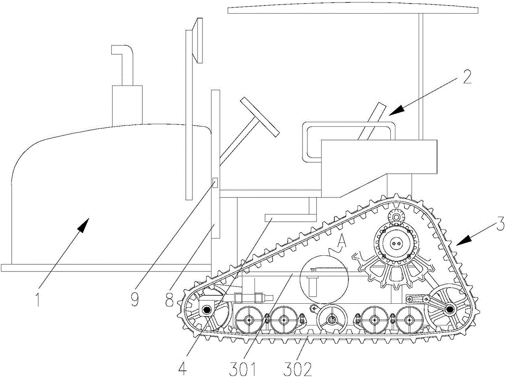 履带式拖拉机的制作方法附图