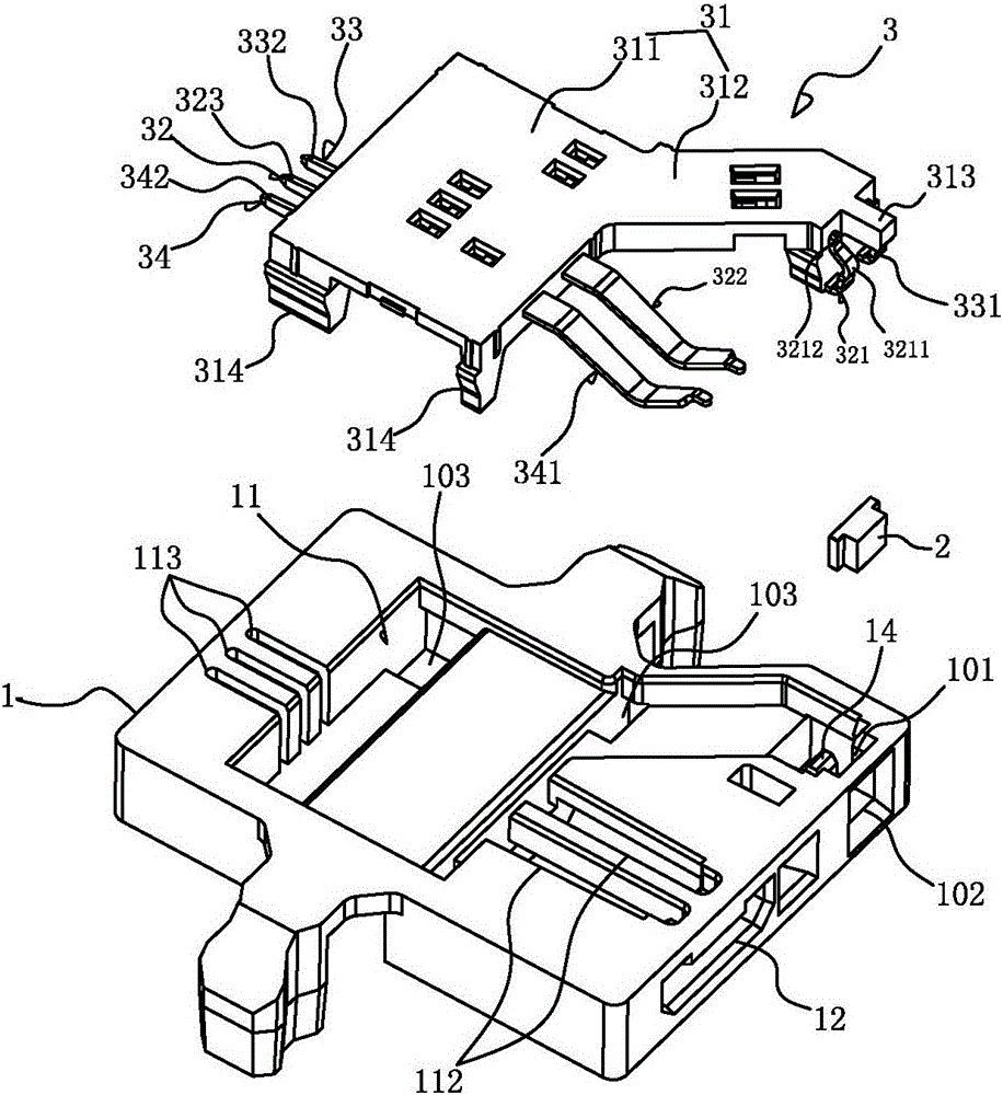 智能标签连接器的led芯片装配结构的制作方法附图