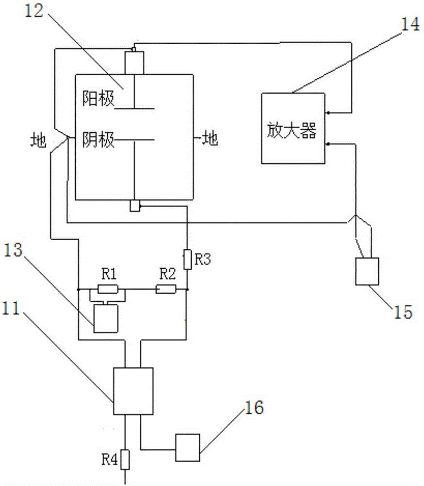 稳态汤生实验装置的电压电流测量回路的制作方法附图