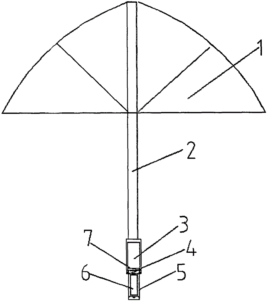带手电筒的雨伞的制作方法附图