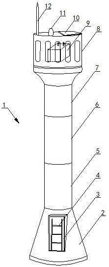 一种复合材料航标灯桩的制作方法附图